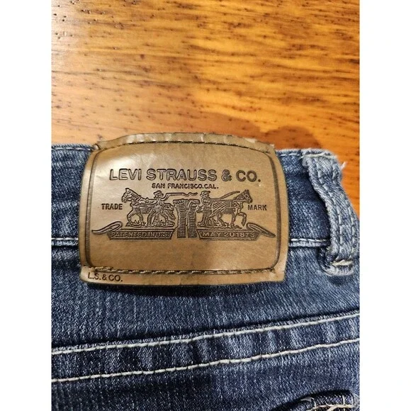 Levi's Shorts Girls Size 14 Midi Vintage Rami Embellished Ramie Cotton - Picture 4 of 9